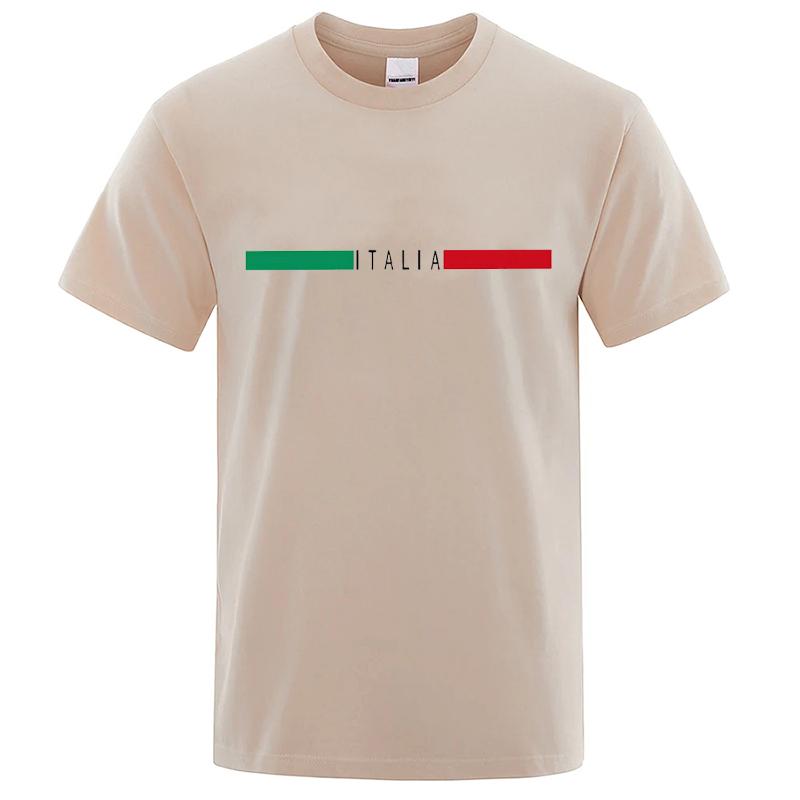 Italia Print Tshirt Men's Graphic Design O-Neck T-shirt Casual Comfy Tshirts For Summer Men's Clothing Tops For Daily Running