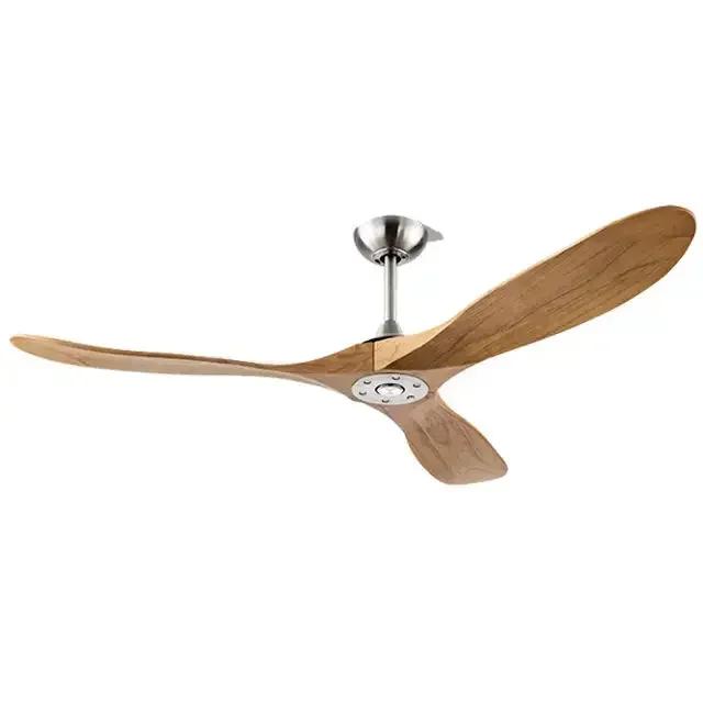 Retro living room fan 52 60 70 inch ceiling fan modern creative wooden lightless remote control decoration dining room bedroom