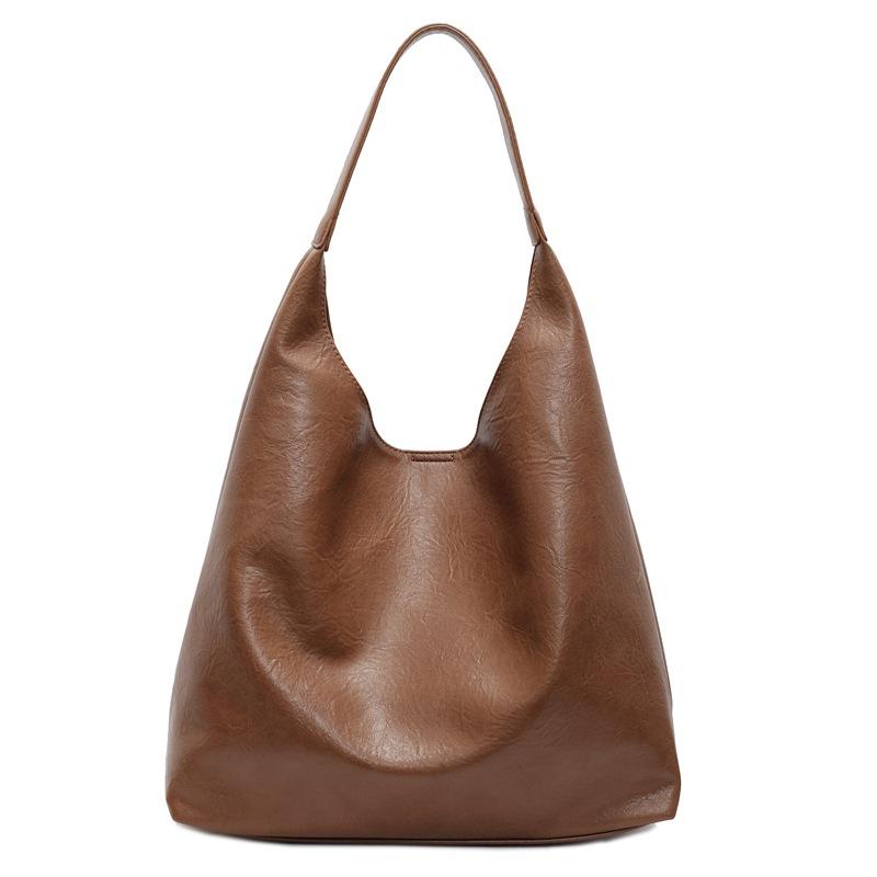 Casual soft surface retro large-capacity bag women's new autumn and winter versatile shoulder bag fashion tote bag