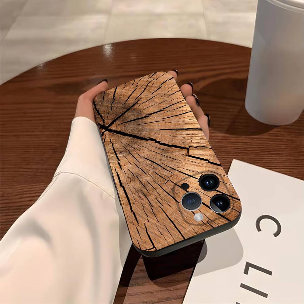 

Natural Wood Phone Case for iPhone 17,16,15,14,13,12,11,Pro,X,Xs,Max,Plus Shockproof Cover iPhone15pro