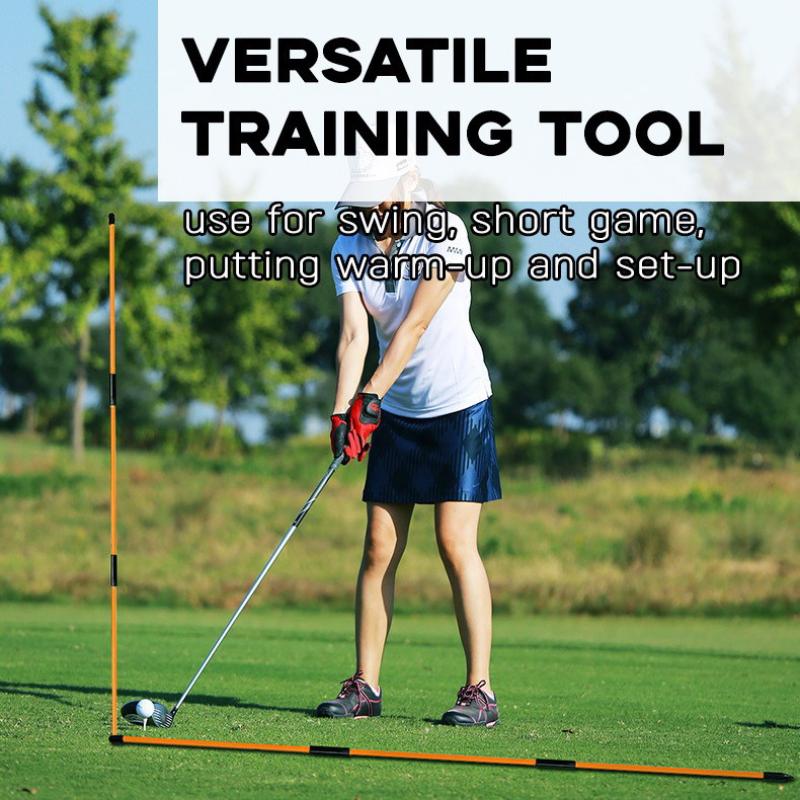 Golf Alignment Sticks 2 Sets Alignment Practice Rods Collapsible 7 Colors Golf Alignment Sticks Golf Swing Training Tools