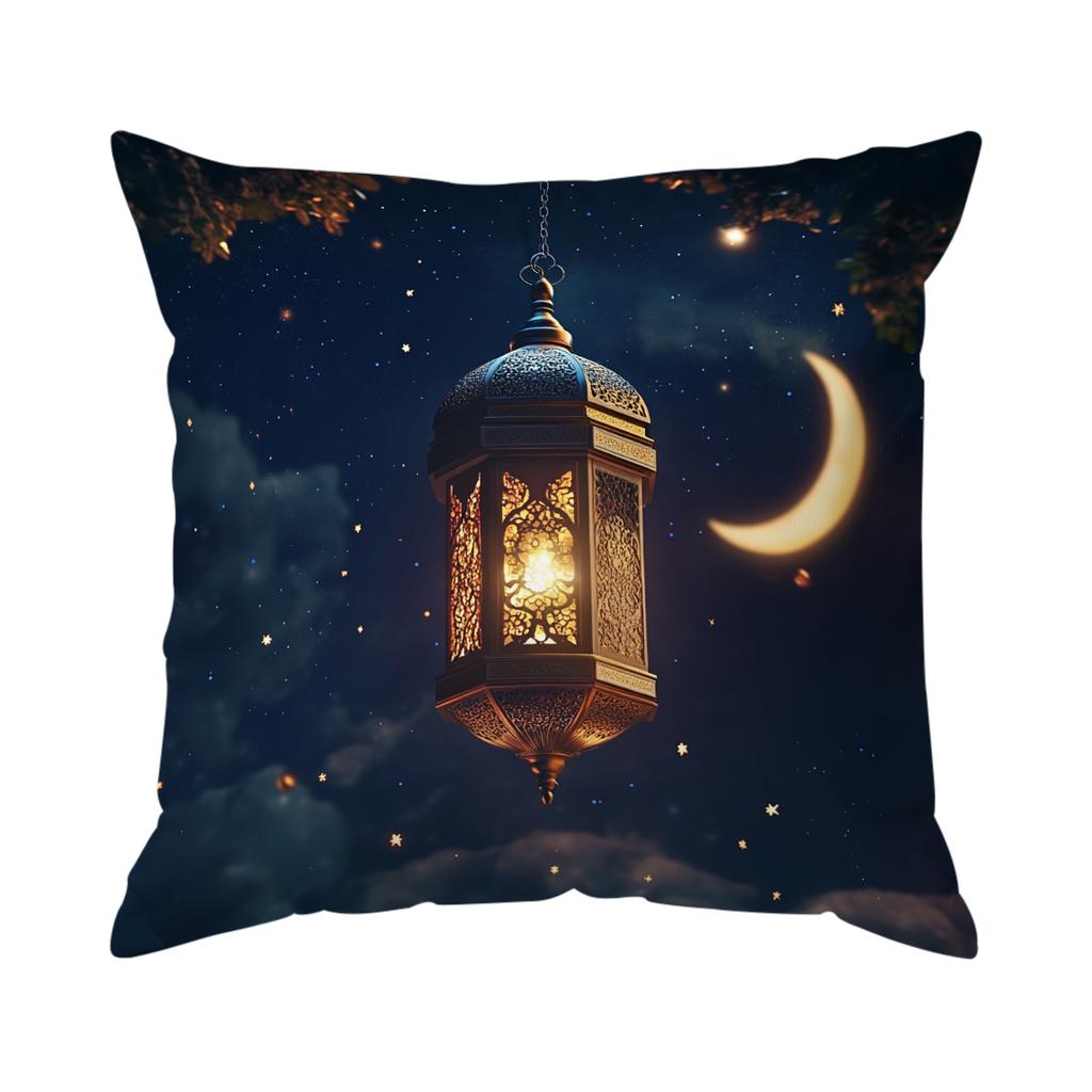 Moon Star Of Ramadan Pillowcase Printed Polyester 40/45/50Cm Throw Pillowcover Decorative Sofa Cushion Pillowslip Home Decor