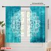 Plane Printing Print Curtains Turquoise Mandala Versatile Fabric Without Rod All Bedroom Living Room Curtain Made Of Polyester Washable Sitting Ready