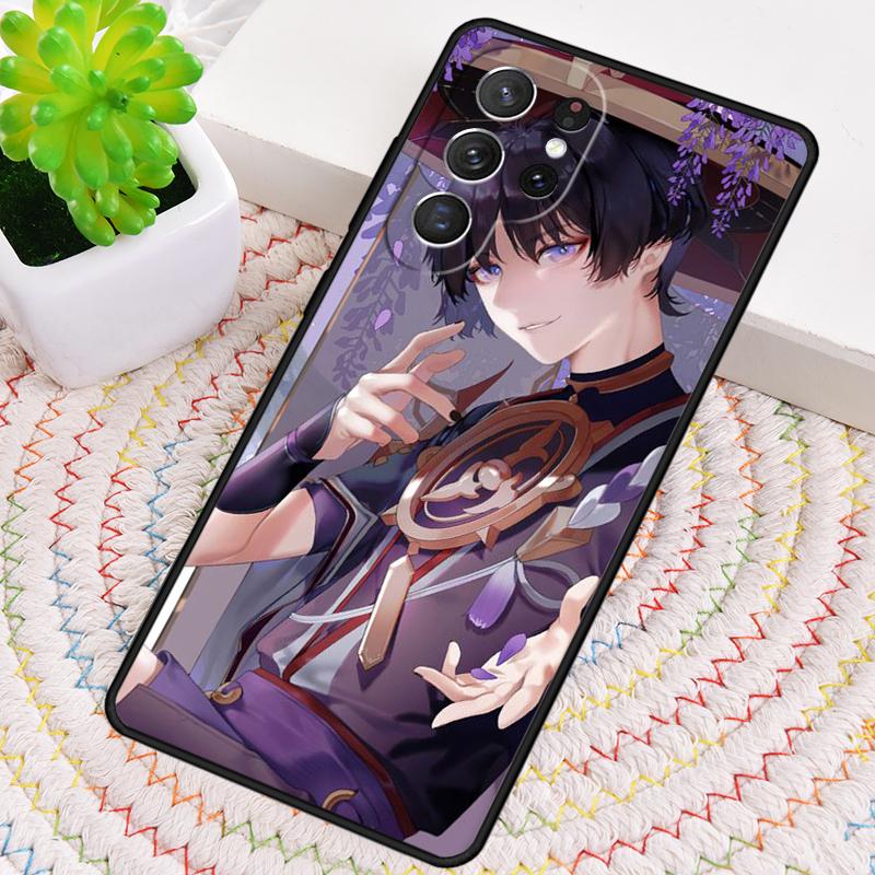 Scaramouche Genshin Impact soft Phone Case For Samsung Galaxy note 10 pro S26 S25 S24 S23 S22 Ultra Plus S21 FE S20 Cover