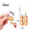 5/15/30/60PCS Peanut Fidget Toys Beans Keychain Squeeze Toys Decompression Stress Relief Peanut Key Chain for Kids Adult