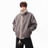 American Retro Eagle Faux Fur Collar Cotton Jacket - Unisex Winter Trendy High-End Feel, Thickened for Warmth