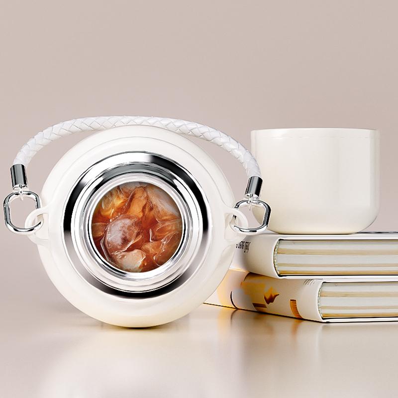 Wasserkocher-Thermoskanne mit großer Kapazität für Outdoor-Reisen, Kaffee-Thermoskanne, tragbar, gut aussehend, Vakuum-Kälteisolierung, Kaltbecher