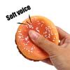 Dog Chew Toy High Elasticity Making Sound Mini Hamburger Toy Vinyl Squeaky Squeeze Pet Toy for Home
