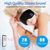 Sleep Headphones, Music Sleep Eye Mask, Upgraded Travel Sleeping Headset with Sleep Eyeshade, Built-in Speaker and Microphone, Washable