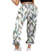 Women's Casual Pants High-waisted Belted Jogging Pants With Pockets