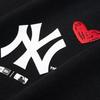 New Era New York Yankees Logo Heart Embroidery Pattern Crew Neck Short Sleeve T-Shirt Unisex T-Shirt Black 13731304