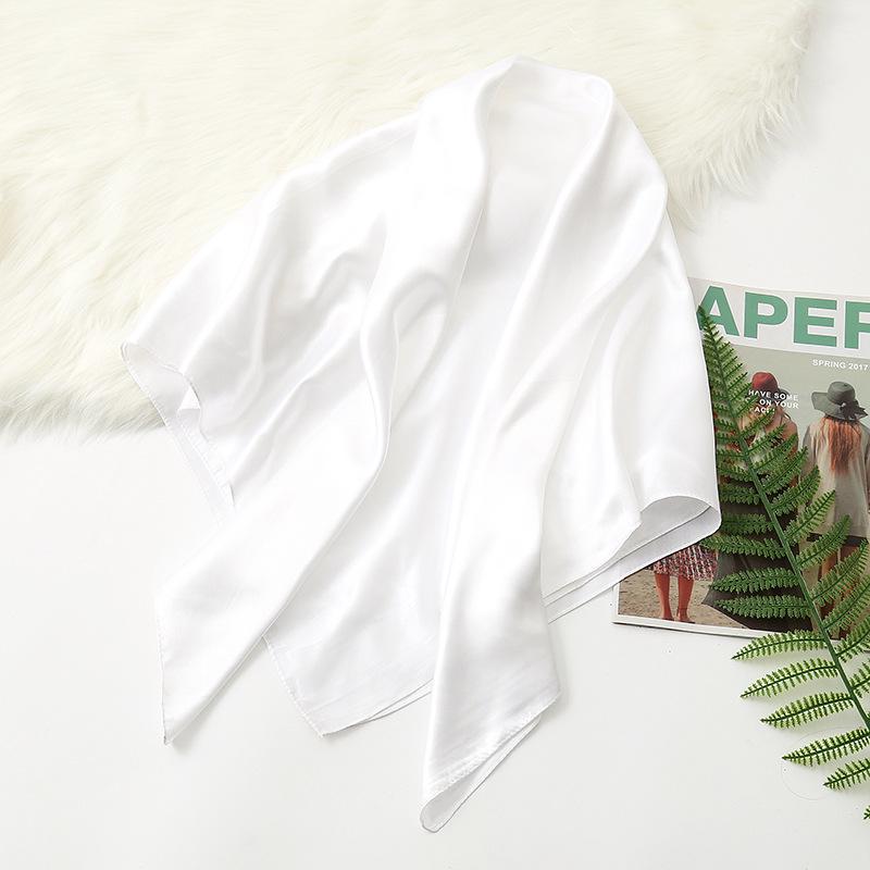 

Весна/лето Новый женский шелковый шарф 90 * 90 см Имитация шелкового твила квадратный шарф Модный принт большой квадратный шарф профессиональный шарф 90*90 белый