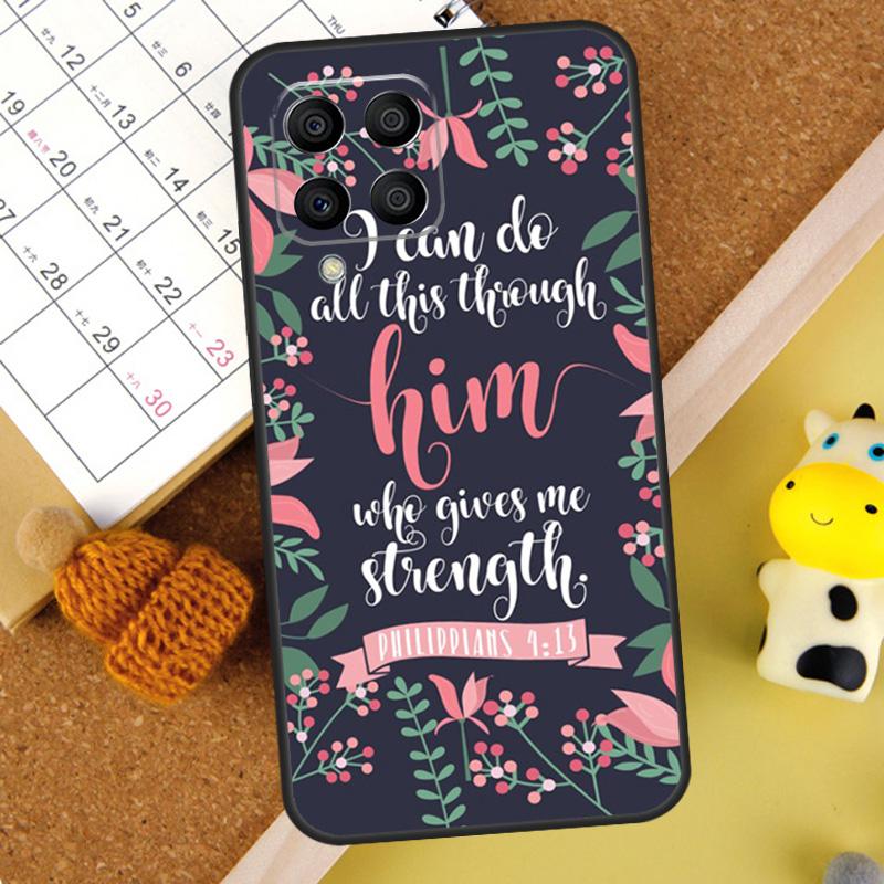 

Bible Verse Christian Quote Case For Samsung Galaxy M12 M32 M52 M13 M23 M33 M53 M14 M34 M54 M20 M30s M31s M31 M51 Cover Samsung M22