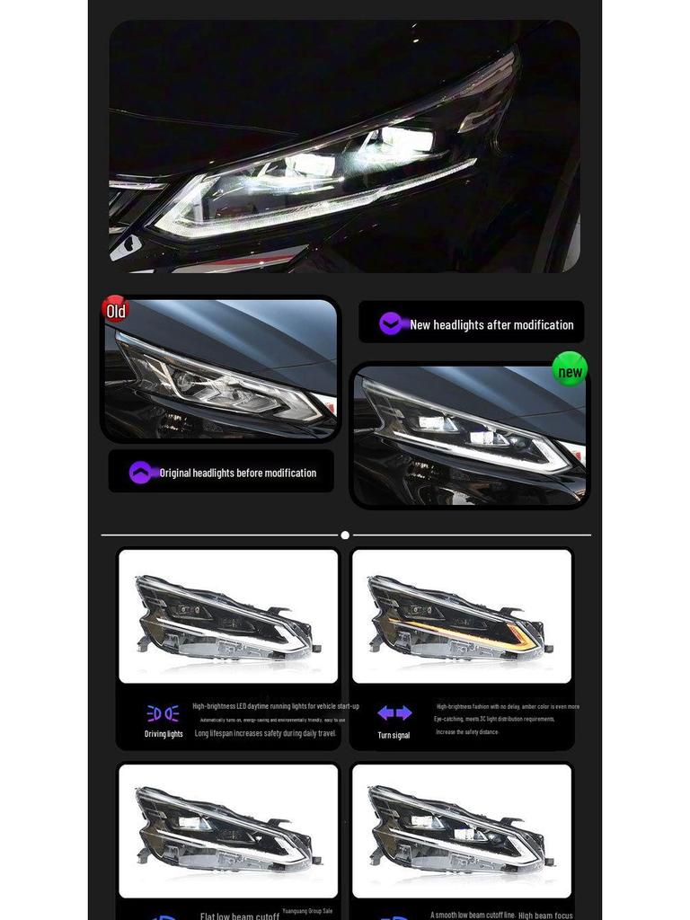 LED Projector Headlights with DRL & Turn Signals for 19-21 Nissan Altima