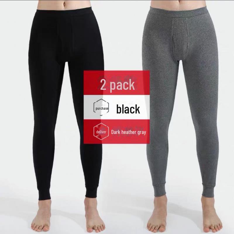 

Мужские легкие осенние брюки из 100% хлопка - теплые, удобные зимние базовые брюки XL чёрный/темно-серого