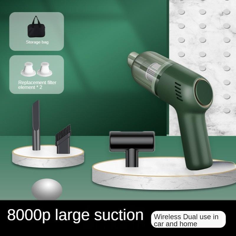 

Wireless Handheld Vacuum Cleaner 120W High Power Rechargeable Mini Portable Handheld Car Vacuum Cleaner зелений