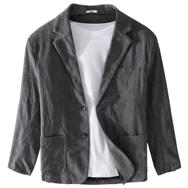 Men's Slim-Fit Corduroy Jacket, Versatile Autumn Business Casual W806