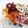 Artificial Sunset Mums Flowers Realistic Outdoor/Indoor Floral Arrangements Waterproof Windproof Fake Flowers Home Party Decor
