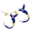 Stylish Hummingbird Enamel Earrings Sturdy Alloy Fashion Accessories for Daily Wear Trendy Women Outfits Daily Use