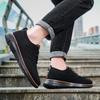 Fashion Retro Style Men's Casual Shoes Lightweight Knitted Walking Shoes Breathable Mesh Outdoor Traveling Flat Shoes