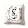 Polyester Pillowcase INS Style Garland 26 English Letter Printing Pillowcase Waist Cushion Car Seat Cover