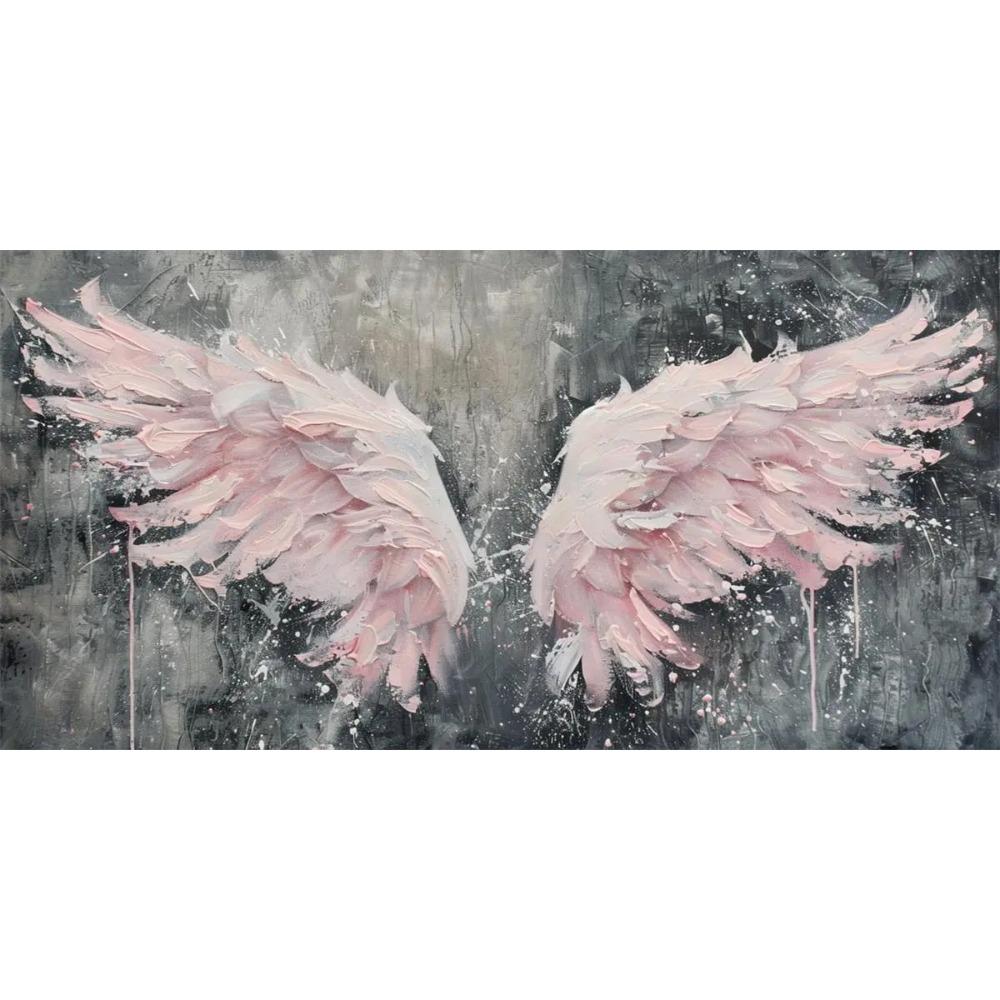 Abstract Angel Wings Canvas Painting Vintage Wall Art Black and White Wings Poster Print For Bedroom Living Room Home Decor