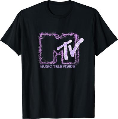 MTV - Das offizielle MTV-Logo mit violetten elektrischen Blitzen T-Shirt