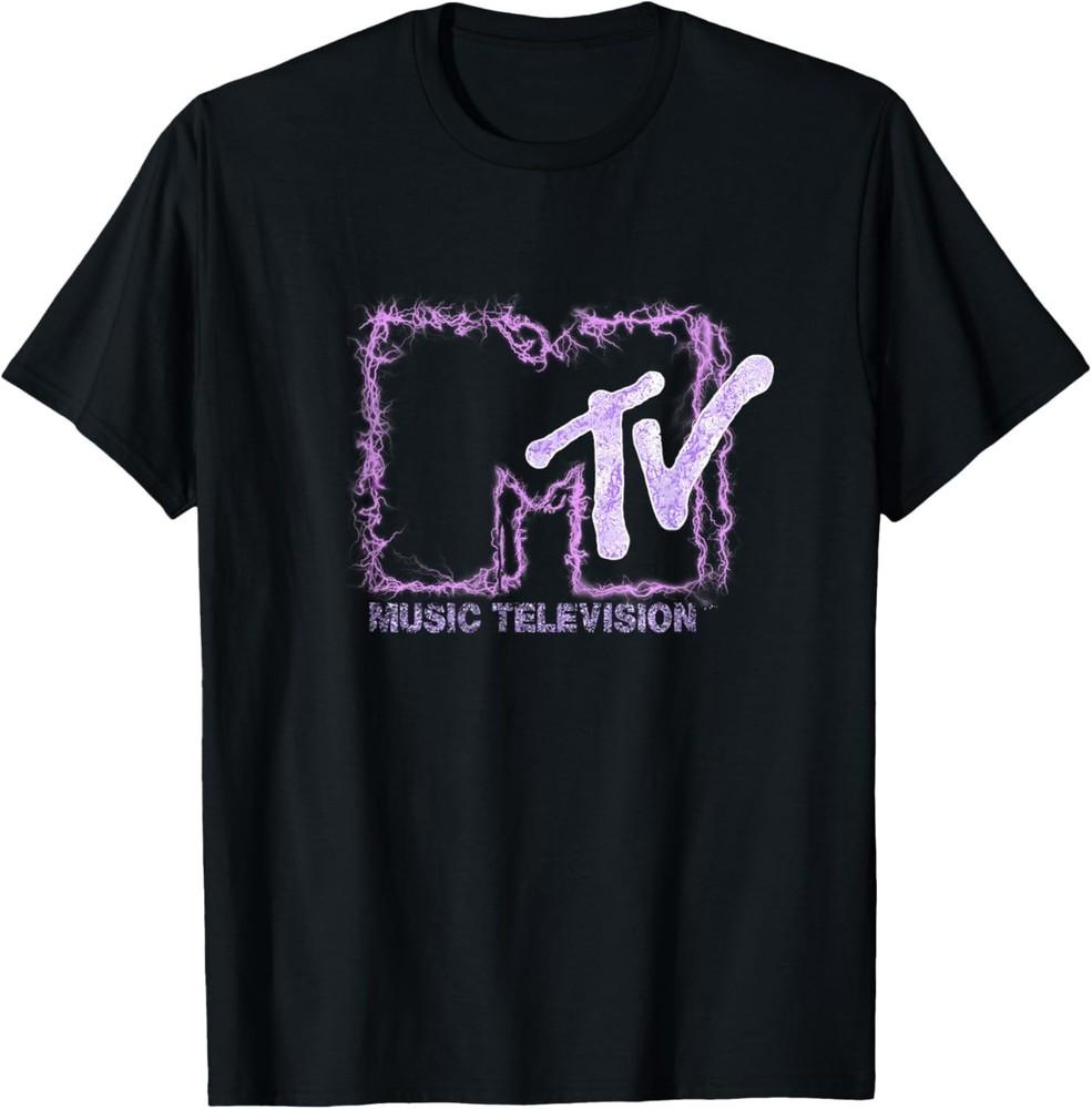 

MTV - The official MTV Logo with purple electric flashes T-Shirt 4XL