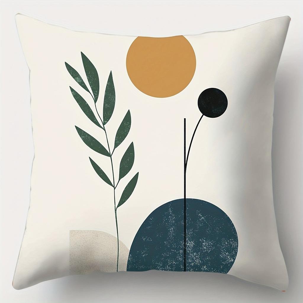 Simple Geometric Pattern Home Decor Pillowcase Bedroom Living Room Sofa Decoration Polyester Cushion Cover with Zipper