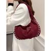 Casual Versatile Suede Rivet Bucket Bag, Fashionable Women Shoulder Bag Suitable For Daily Commute, Dating, Shopping