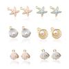 10pcs/Lot Alloy Ocean Starfish Charms Enamel Drip Oil Shell Pendants for Jewelry Making DIY Bracelet Necklace Craft Accessories