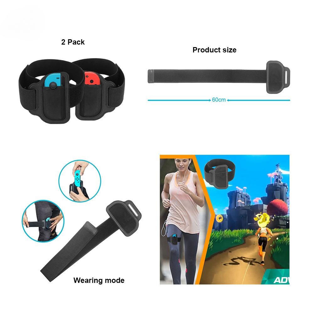 Paquete de accesorios deportivos para Switch: Kit familiar 10 en 1 para juegos deportivos (2022): Correas para piernas de fútbol, palos de golf de Mario, muñequeras de Just Dance