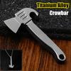 Titanium Alloy Mini Multifunctional Creative Pry Bar Portable Bottle Opener Keychain Pendant Accessory EDC Tool