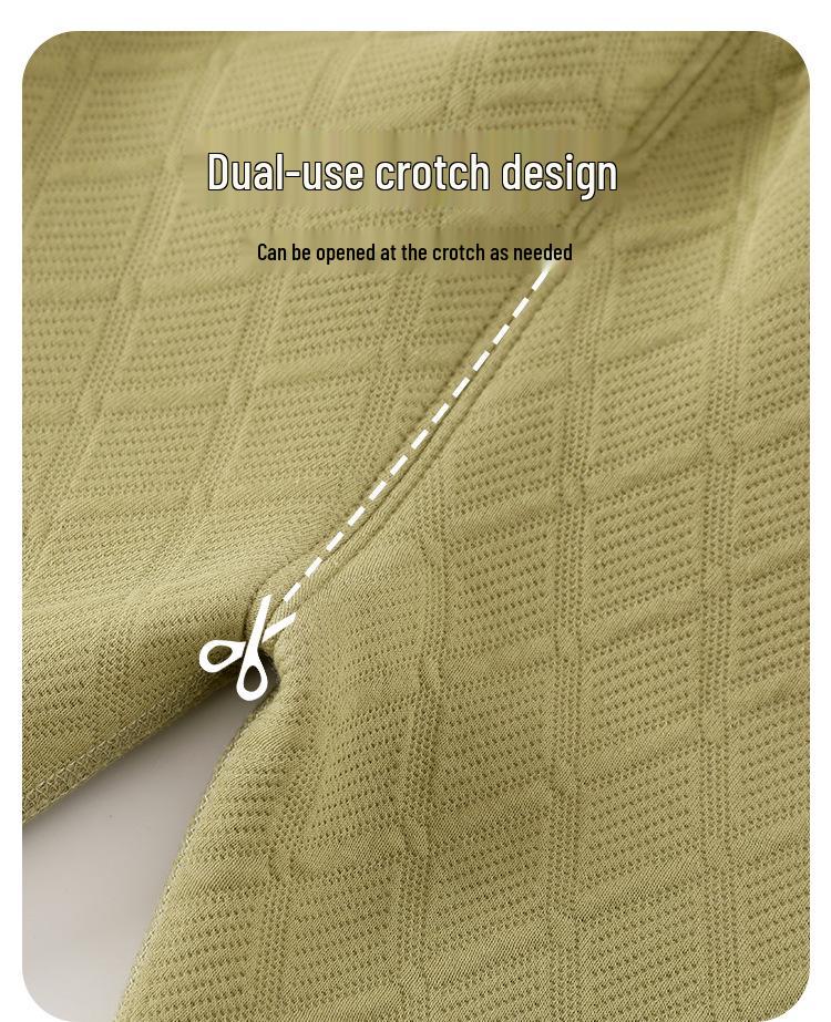 Children's Quilted Warm Underwear Set – Thick 2-Piece for Baby, Spring & Autumn.