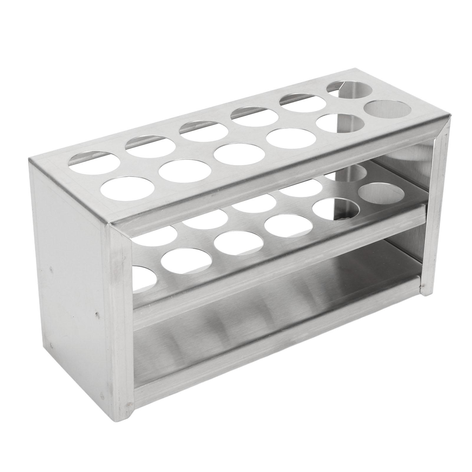 

Металлический штатив для пробирок, 12 отверстий, 0,75 дюйма, прочный, 3 яруса, держатель для центрифужных пробирок из нержавеющей стали