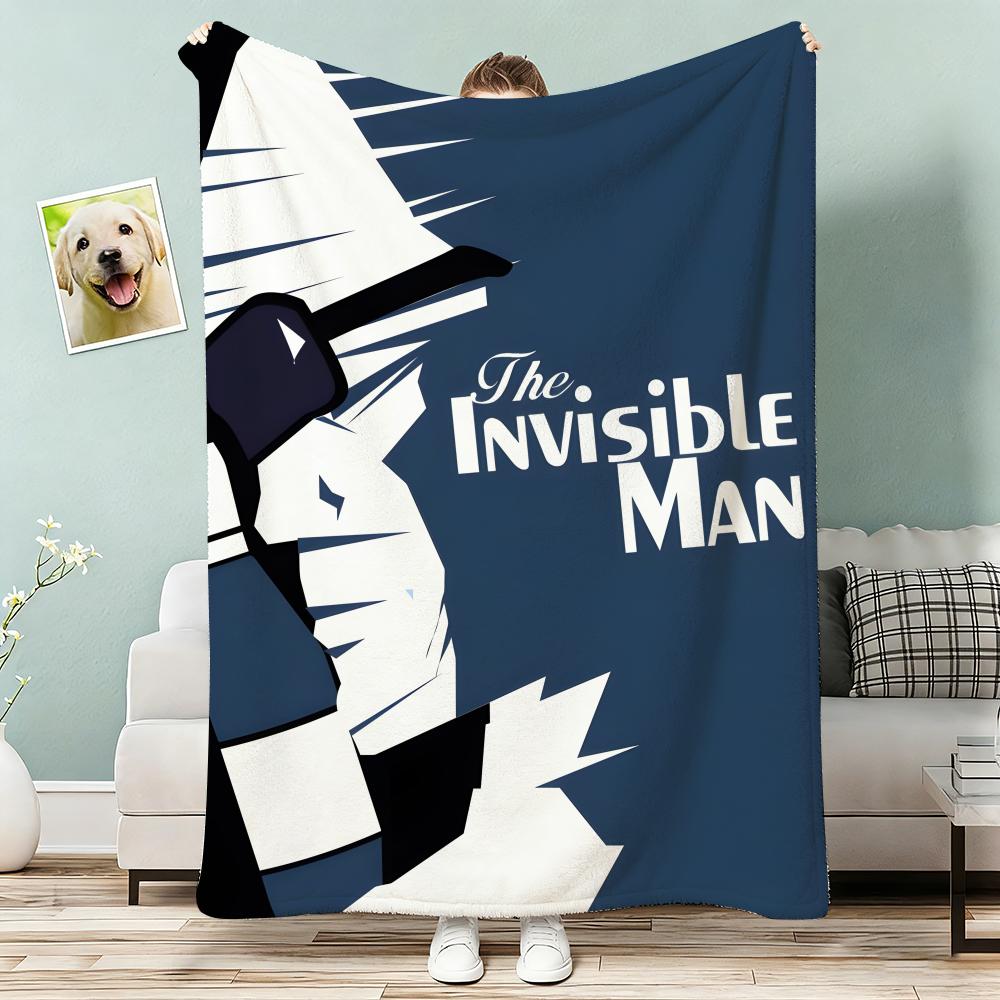 The Invisible Man Throw Lightweight 240g Flannel Blanket Soft Skin-friendly for Summer Cooling 75x90cm