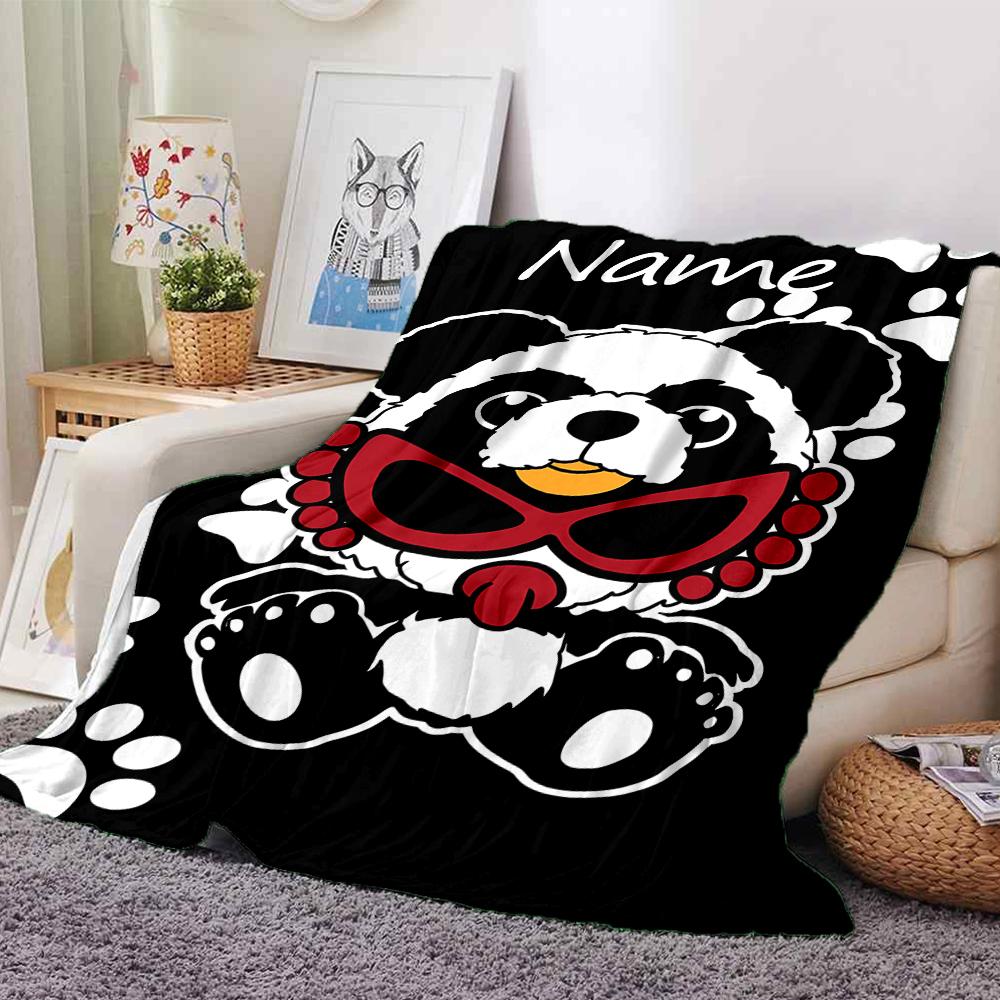 Customiz Name Personality Hysterical Mini Blanket Soft &Warm Sofa Office Bed Travel Lunch Break Blanket, Gift Suitable All Seasons