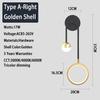 Indoor LED Wall Lamp AC85-265V 5 Types Black Golden Shell Modern Simplicity Indoor Wall Lamps with High Brightness LED Lighting