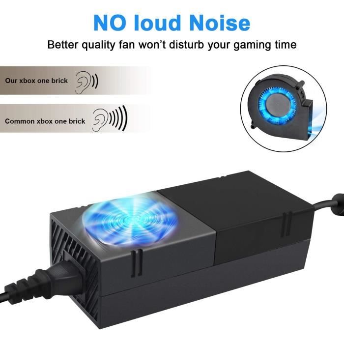 Bloc Alimentation - Ponkor - Xbox One - Ventilateur silencieux - Adaptateur global - 12 mois garantie