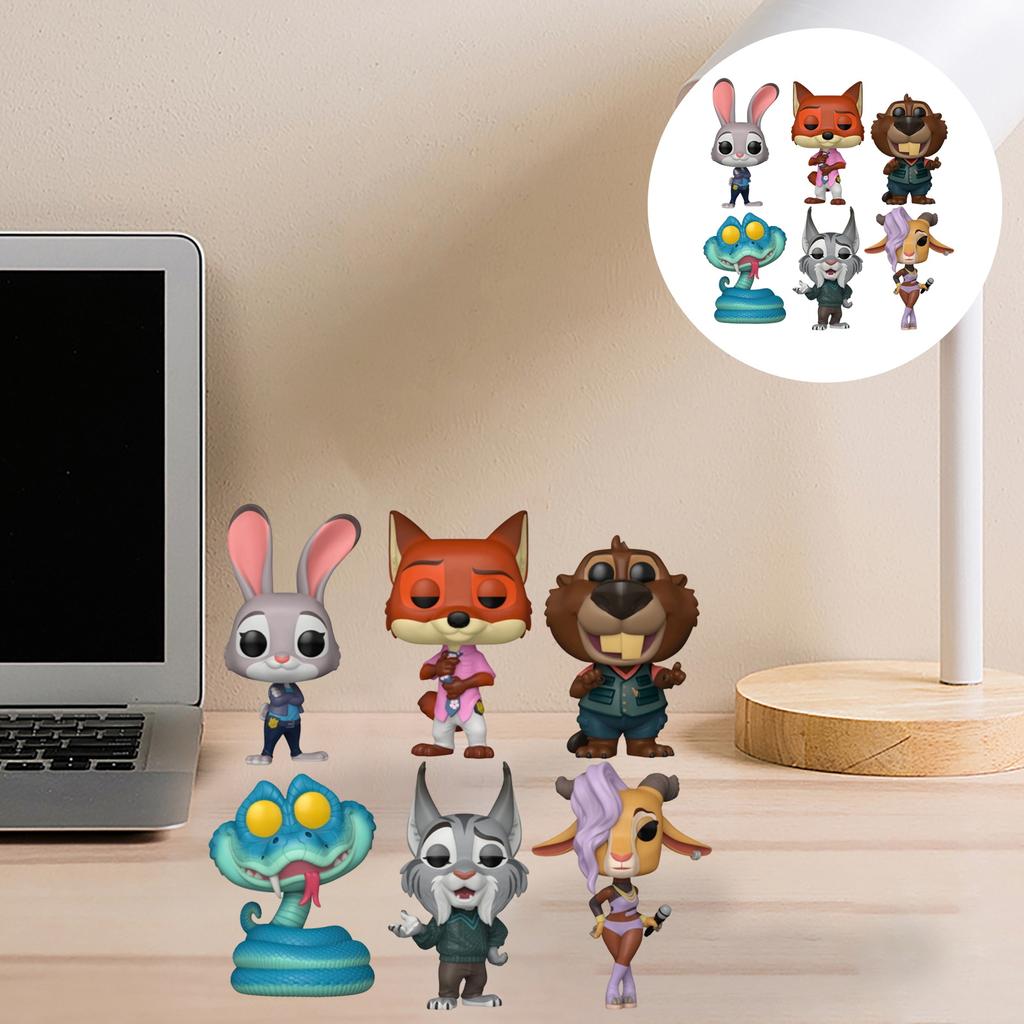 Cute Cartoon PVC Action Figures Set - 6 Unique Character Collectibles With Exquisite Ideal For Display & Collection