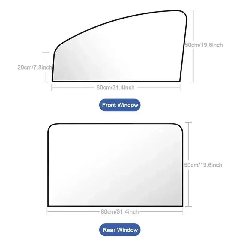 2 szt. Osłona przeciwsłoneczna na boczną szybę samochodu, magnes, zasłony prywatności, odbicie UV, antyodblaskowa, blokada UV, osłona przeciwsłoneczna na przednią/tylną szybę