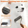 Gentle Pet Hair Brush Wood Deshedding Comb Cats Massage Grooming Tool Reduces Shedding Regular Use