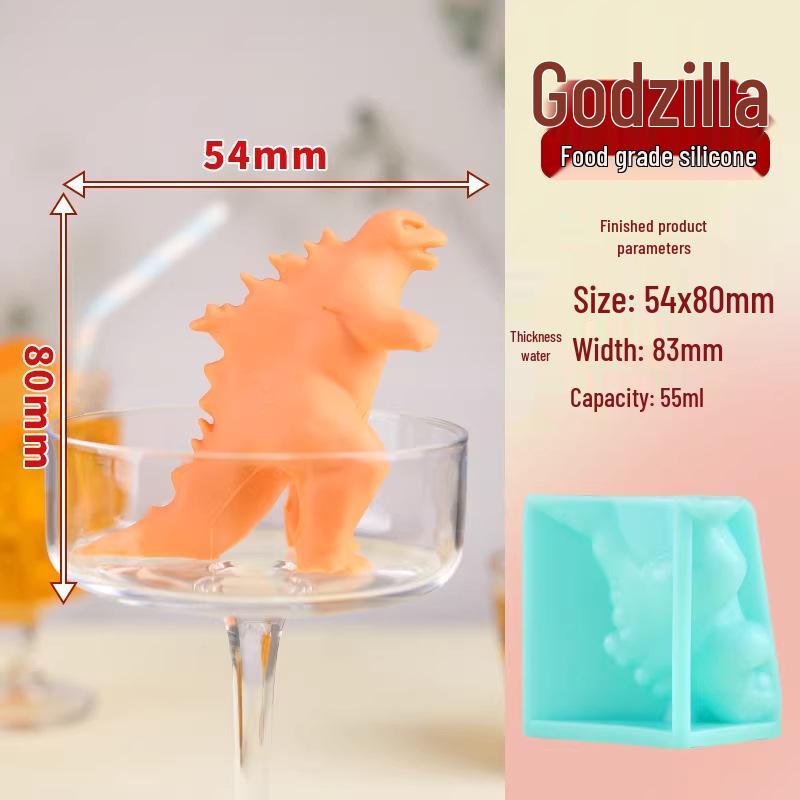 Crocodile-Shaped Silicone Ice Cube Tray for Whiskey – Large, Food-Grade, Cartoon Design