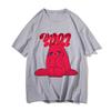 Yuqi 1st Mini Album YUQ1 T-shirt Same Rabbit Pattern Printing Tee-shirt Kawaii Fashion O Neck Cotton Tops Tshirt Couples Clothes