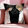Anime D-Death Note Double-Sided Printed Pillow Cover Short Plush Suitable Living Rooms Bedrooms Sofas Throw Cushion Cover