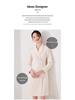 Aishangchen Mandarin Collar Long Sleeve A-line Dress with Frog Buttons