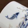 Dehua Ceramic Gold-Traced Fish Design Office Tea Cup