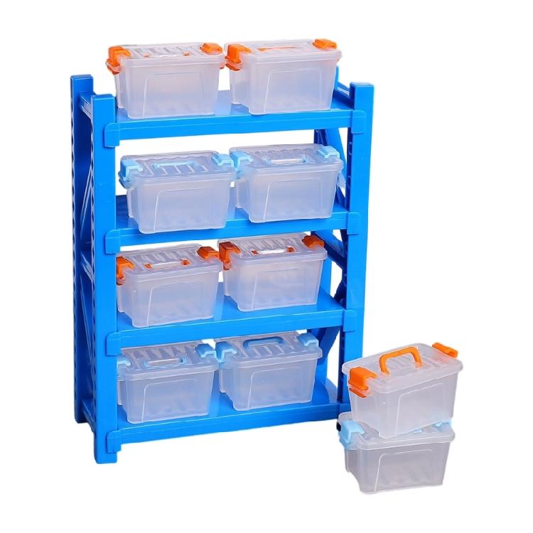 Simulation Warehouse Display Shelf With Storage Box Enhances Spatial Awareness Realistic Storage Doll House Scene Decors