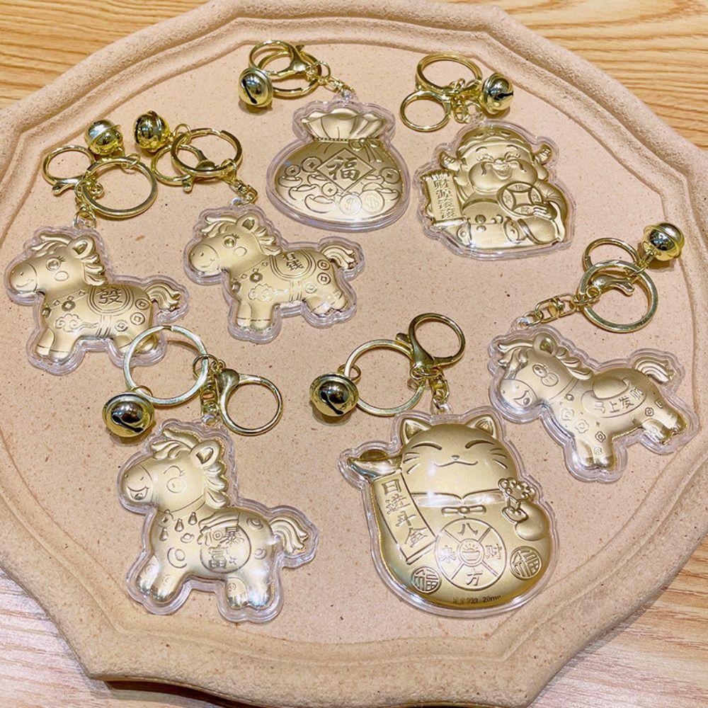 Luck Pony Keychain Wealthy Zodiac Horse Keychains Bags Accessory Bag Pendant  New Year Party