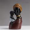 CYCLI-Home Decor,African Art Sculpture,African Decor, Woman And Son Statue, Perfect For Living Room Tabletop Decoration
